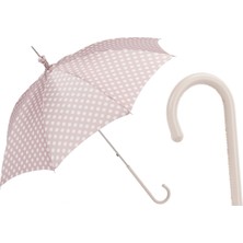 Pasotti Manuel Açılan Puantiyeli Güneş Şemsiyesi, Yağmur Geçirmez %100 Polyester - Deri Sap Uzunluk: 87 Cm - Çap: 86 Cm