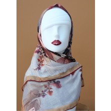 Sinem Monalisa El Dikişli Bambu Eşarp Bordo