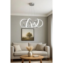 Luna Lighting Spiral Model Krom Kaplama Metal Salon Mutfak Oturma Yatak Odası Modern LED Sarkıt Avize