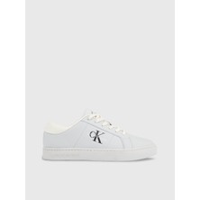 Calvin Klein Erkek Marka Logolu Bağcıklı Kaydırmaz Tabanlı Günlük Gri Sneaker YM0YM00864-PSX