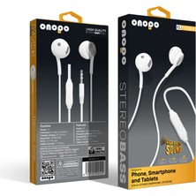 Onopo Stereo Mıknatıslı Kablolu Kulaklık Extra Bass Dinleme 3.5mm - V1