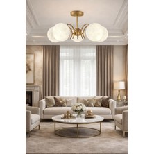 Esslight Hazal 5’li Eskitme 3 Boyutlu Başlık Plafonyer Avize Modern Dekoratif Aydınlatma