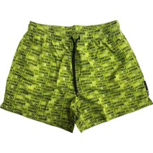 Erkek Ea7 Yazı Desenli Bel Bağlamalı Yeşil Mayo 7M000510 AF13059-F7012