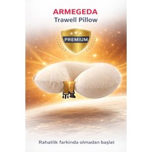 Armegeda Visco Seyahat Boyun Yastığı Rahat Uyku Bej Kadifemsi Yastık