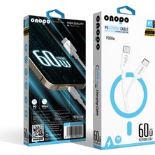 Onopo Android Xiaomi Uyumlu Kablo 60W Pd Type-C To Type-C Hızlı Şarj ve Data Kablosu 1 Metre - P7