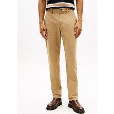 Tommy Hilfiger Erkek Normal Kalıp Esnek Kumaş Düz Paça Bej Pantolon MW0MW43408-AEI