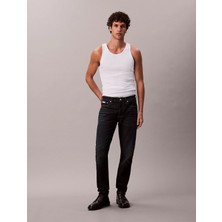 Calvin Klein Erkek Slim Taper Rahat Fermuarlı Lacivert Jeans LV04RD700G-ZY0