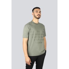 Emporio Armani Erkek Regular Fit Yuvarlak Yaka Pamuklu Kısa Kollu Haki T-Shirt EM000943 AF10762-F8105