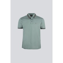 Emporio Armani Erkek Polo Yaka Düğme Kapamalı Kısa Kollu Yeşil Polo Yaka T-Shirt EM000859 AF12955-U9083