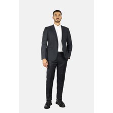 Emporio Armani Erkek %100 Saf Yün Normal Kalıp Astarlı Siyah Takım Elbise EM000478 TE16849-OB003