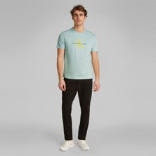 Calvin Klein Erkek Logolu Bisiklet Yaka Kısa Kol Standart Yeşil T-Shirt LV040EM286-PCT