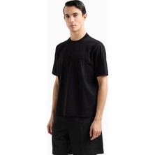 Emporio Armani Erkek Regular Fit Yuvarlak Yaka Pamuklu Kısa Kollu Siyah T-Shirt EM000943 AF10762-FC157