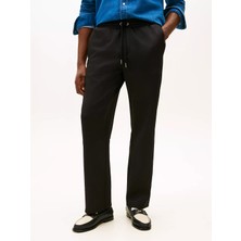 Tommy Hilfiger Erkek Straight Fit Beli Ip Bağlamalı Geniş Paça Siyah Pantolon MW0MW42538-BDS