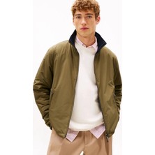 Tommy Hilfiger Erkek Normal Kalıp Çift Taraflı Dik Yakalı Uzun Kollu Haki-Lacivert Ceket MW0MW41862-RBN