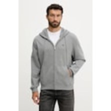 Calvin Klein Erkek Kapşonlu Yaka Regular Fit Pamuklu Uzun Kollu Gri Ceket LV04RD240G-P7E