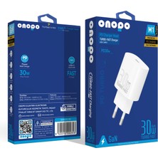 Onopo Iphone ve Android Uyumlu 30W Type-C Girişli Şarj Adaptörü Başlığı - M1
