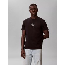 Calvin Klein Erkek Ck Yazı Detay Kısa Kol Bisiklet Yaka Siyah T-Shirt LV04RB866G-UB1