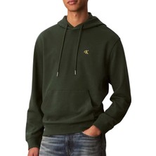 Calvin Klein Erkek Kapşonlu Ip Bağlamalı Yaka Uzun Kol Regular Fit Yeşil Sweatshirt LV04RC297G-LLG