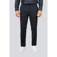 Emporio Armani Erkek Normal Kalıp Düz Paça Metalik Kartal Imzalı Lacivert Pantolon EM003660 AF18079-UB118