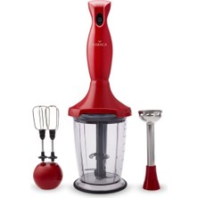 Allians Kırmızı Renkli Çok Fonksiyonlu Blender Seti, Pratik ve Şık Tasarım