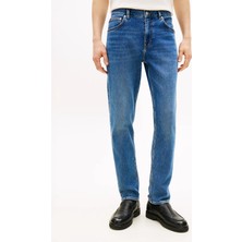 Tommy Hilfiger Erkek Regular Fit Düz Kesim Denim Lacivert Jeans MW0MW41901-1BD