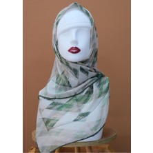 Sinem Monalisa Eldikişli Digital Bambu Eşarp Kirli Yeşil