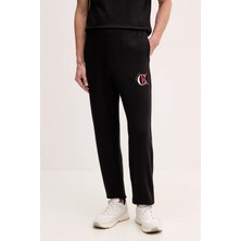 Calvin Klein Erkek Regular Fit Beli ve Paçası Lastikli %100 Pamuklu Siyah Eşofman Altı LV04RE256G-UB1