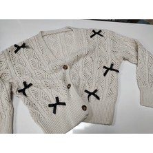 Sofun Desenli Uzun Kollu Tiriko  Hırka