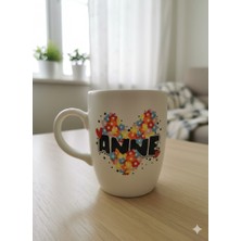 Palto Tasarım Anne Krem Oval Kupa - Hediyelik Kupa Fincan Mug