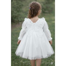 Bes Trend Kız Çocuk Melek Kanatlı Özel Gün Party Elbise 1-5 Yaş