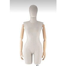 Md Vitrin Dekorasyon 38 Beden Paçalı Kafalı Ahşap Ayaklı Yeni Model Terzi Mankeni Polyester Elyaflı