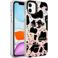 Apple iPhone 12 Kılıf Mermer Desenli Sbt Marbello Kapak-Siyah-Beyaz