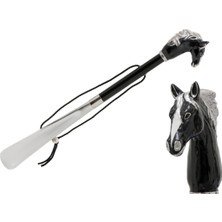 Pasotti Siyah At Ayakkabı Çekeceği 50 Cm Emaye Pirinç Sap - Ahşap Gövde, Abs Uç