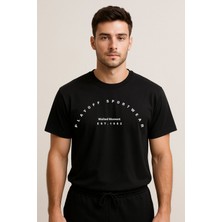 Playoff Spor T-Shirt Siyah