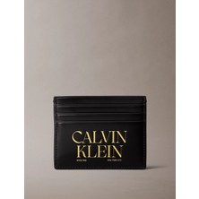 Calvin Klein Erkek Gold Logo Detaylı Çoklu Bölmeli Siyah Kartlık LV04D1147G-UB1