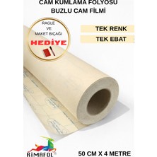 Rimafol Cam Kumlama Folyosu Buzlu Cam Filmi Ofis -Ev-Mutfak Pencere-Cam Balkon Duşakabin 50CMX4M