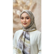 Aliva Scarf Pamuk Ipek Çizgi Desenli Şal