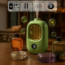 Mioji Mio Smell 2x Yeni Nesil Şarjlı Otomatik Oda Kokusu Makinesi Yeşil (1 Adet Mavi Rüzgar Çanları Kokusu ile Birlikte)