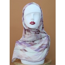 Sinem Monalisa Eldikişli Digital Bambu Eşarp Lila