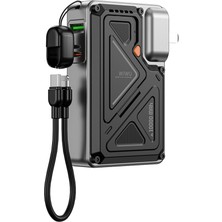 Wiwu WI-P057 Knight Serisi Wireless Type-C&lightning Kablolu Standlı Pd Powerbank 35W 10000MAH Siyah
