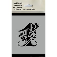 Mood Stencil Stencil Rakam Boyama Şablonu X050-SAYI Rakam Yüksekliği 20 cm