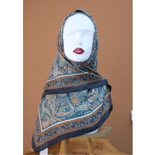 Sinem Picasso Hibrit Dijital Kristal Eşarp Siyah