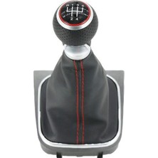 Motomobil Golf 5 6 Jetta Mk5 Mk6 Scirocco 5 Ileri Kırmızı Dikişli  Vites Topuzu