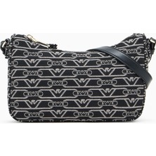 Emporio Armani Kadın Kartal Logo Işlemeli Çapraz Omuz Askılı Siyah Omuz Çantası EW001892 AF19711-FC145