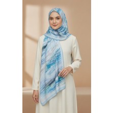 Aliva Scarf Pamuk Ipek Çizgi Desenli Şal