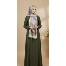 Aliva Scarf Pamuk Ipek Çizgi Desenli Şal