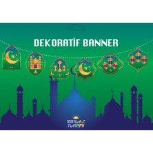 Ramazan Dekoratif Banner Yeşil