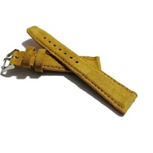 Fado&her Saate Uyumlu Kadife Görünümlü  Saat  Kordonu  Sarı  16 mm  (436  )