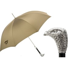 Pasotti Gümüş Kartal Şemsiyesi Otomatik Açma - %100 Polyester - Gümüş Kaplama Reçine Sap Uzunluk: 95 cm - Çap: 110 cm