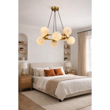 Esslight Kayra 8 Li Sarkıt 3 Boyutlu Başlık Salon Mutfak Yatak Odası Avize